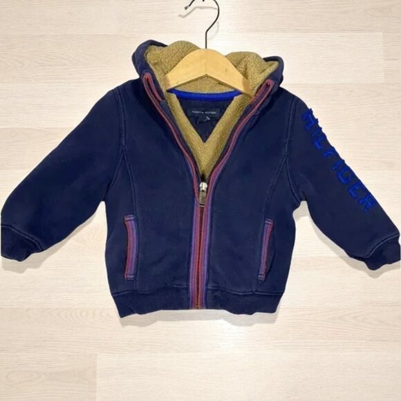 Tommy Hilfiger Hooded Sherpa Jacket 18 Months - Picture 2 of 6